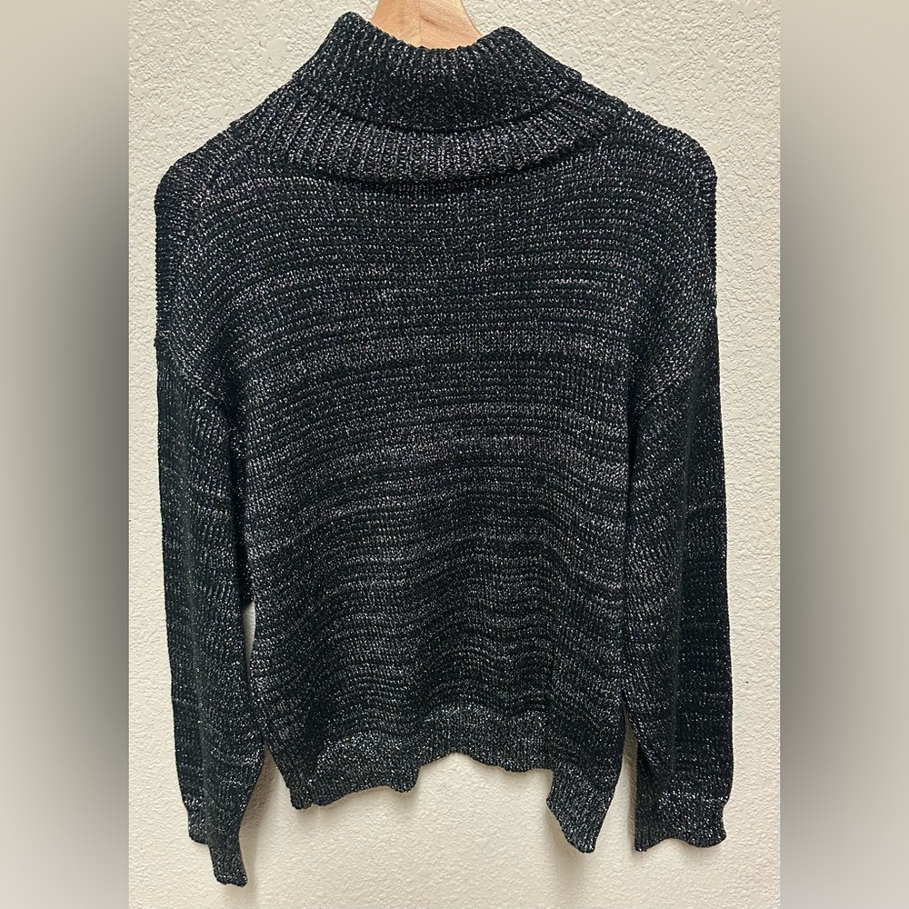 Joe’s Jeans Black Metallic Knit Sweater - size XL - Picture 3 of 5